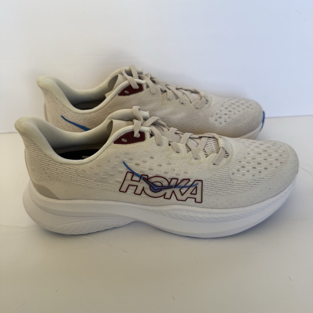 NEW HOKA Mach 6 Women's Size 9B Cream White Athletic Running Shoes Sneakers - Picture 1 of 8